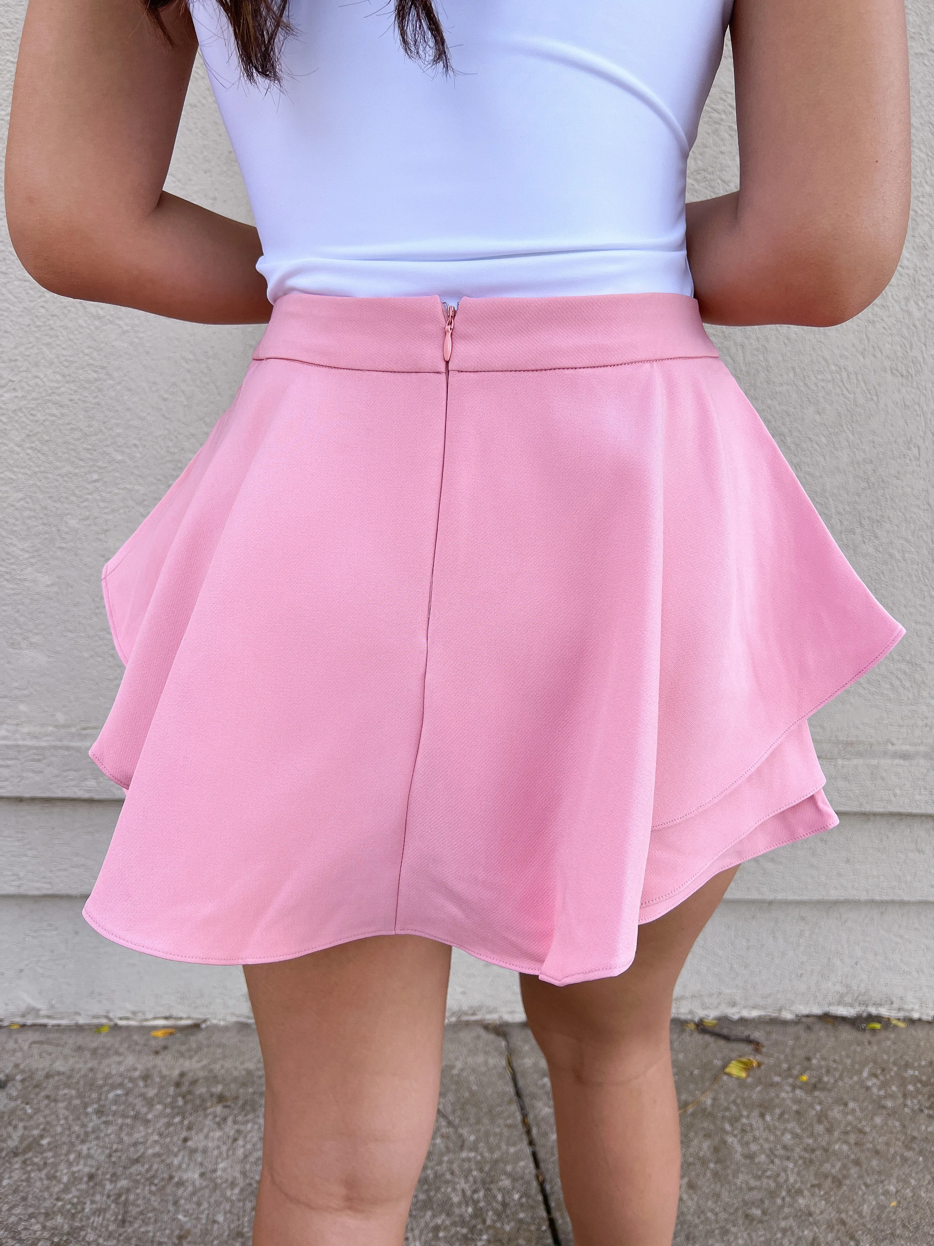 Amy Ruffle Skort - Pink