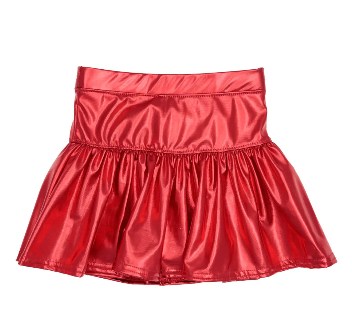 Azarhia Slick Metallic Gathered Skort