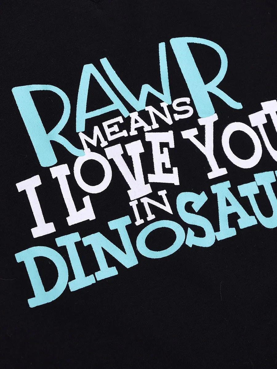 Baby Little Boy Clothes RAWR Means I LOVE YOU IN DINOSAUR T-shirt Printed Shorts 2-Piece Outfits