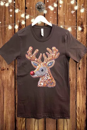 BC DTF RHINESTONE DEER - BROWN