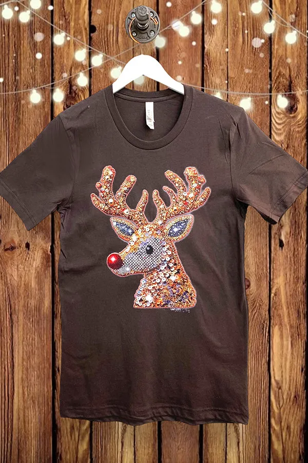 BC DTF RHINESTONE DEER - BROWN