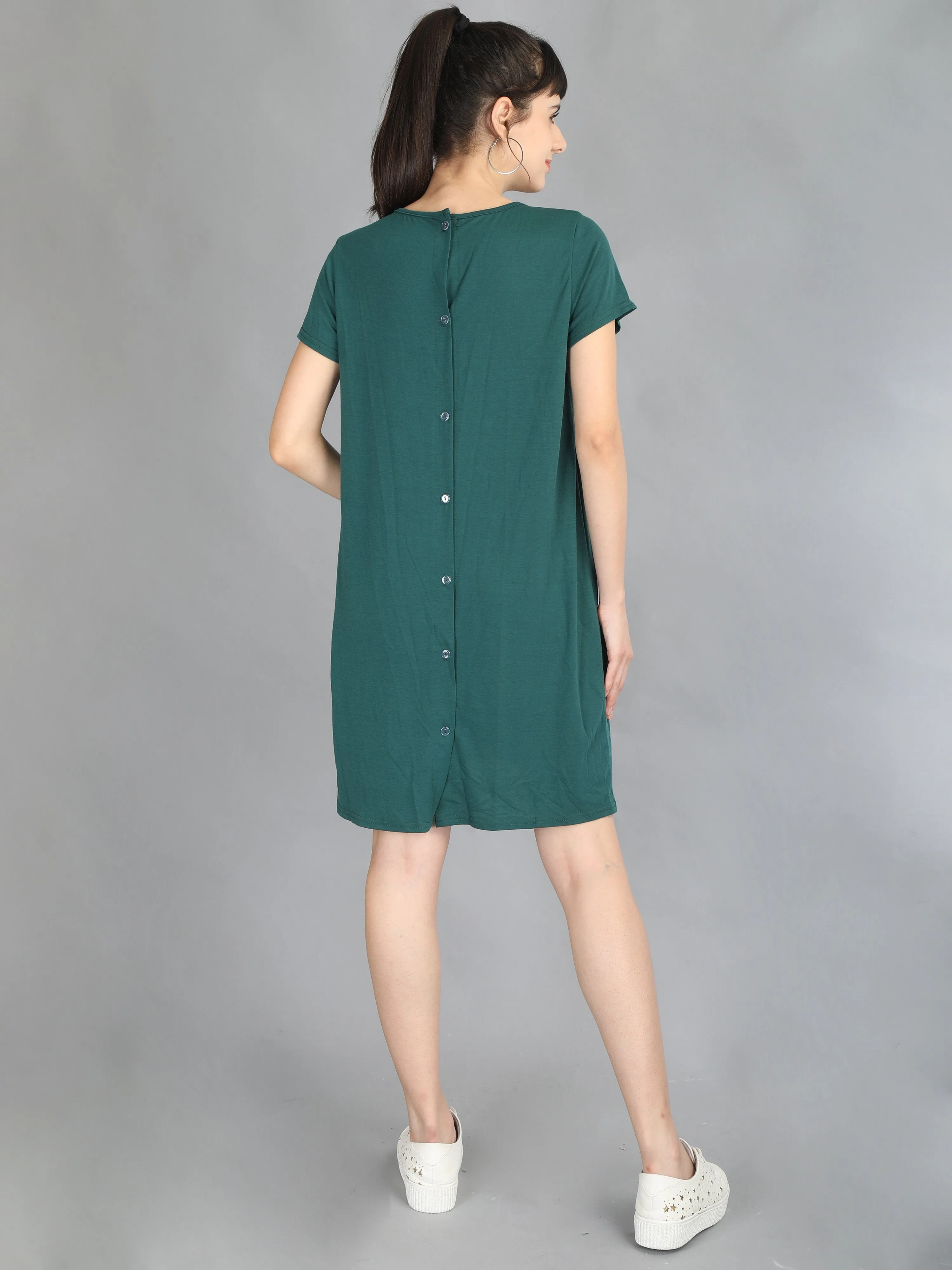 Bottle Green Maternity and Nursing Dress