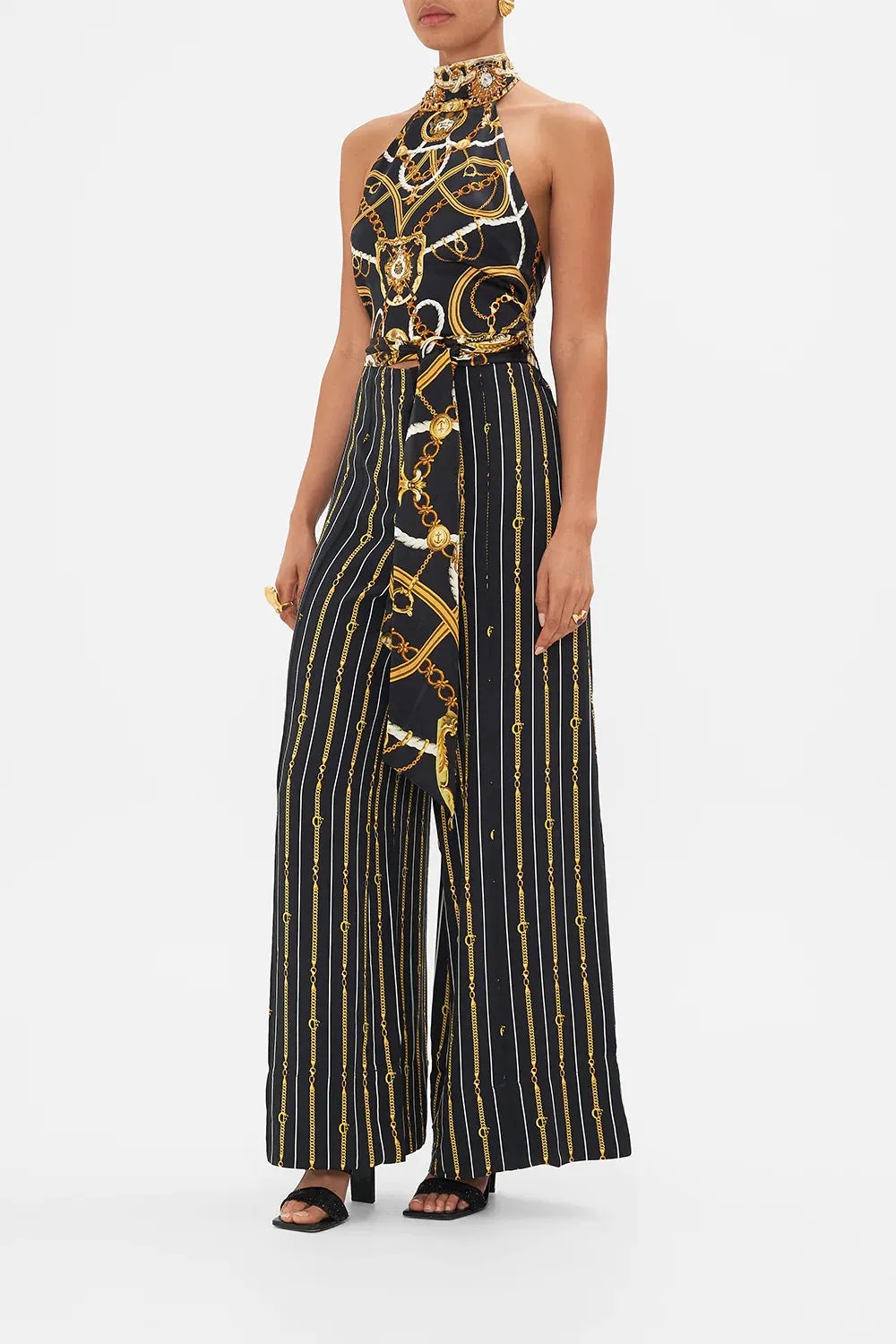 CAMILLA COAST TO COAST SCARF BELT WIDE LEG PANT