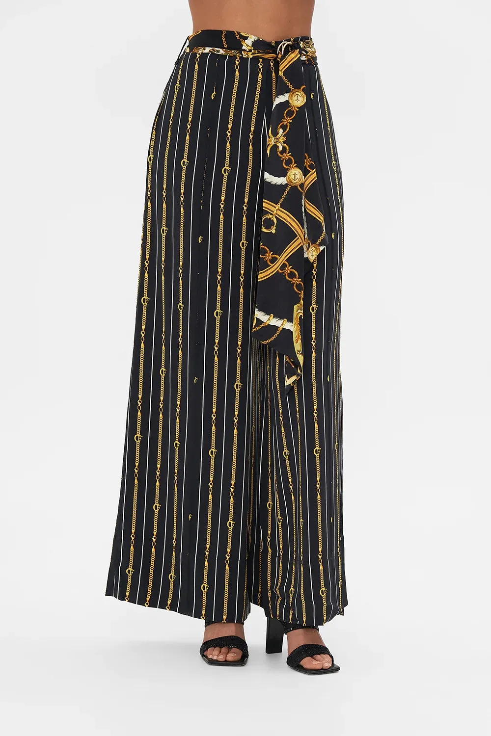 CAMILLA COAST TO COAST SCARF BELT WIDE LEG PANT