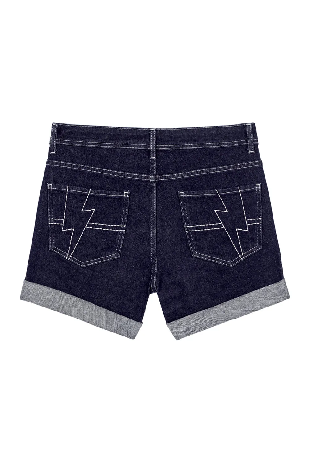 Dark Rinse Wash Denim Shorts