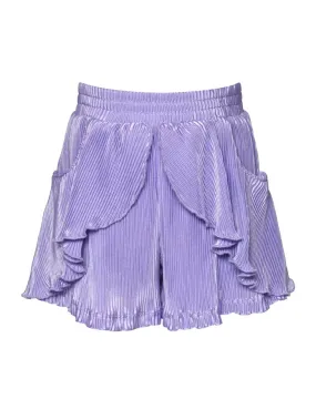 GBY Pleated Tulip Ruffle Skort in Lilac