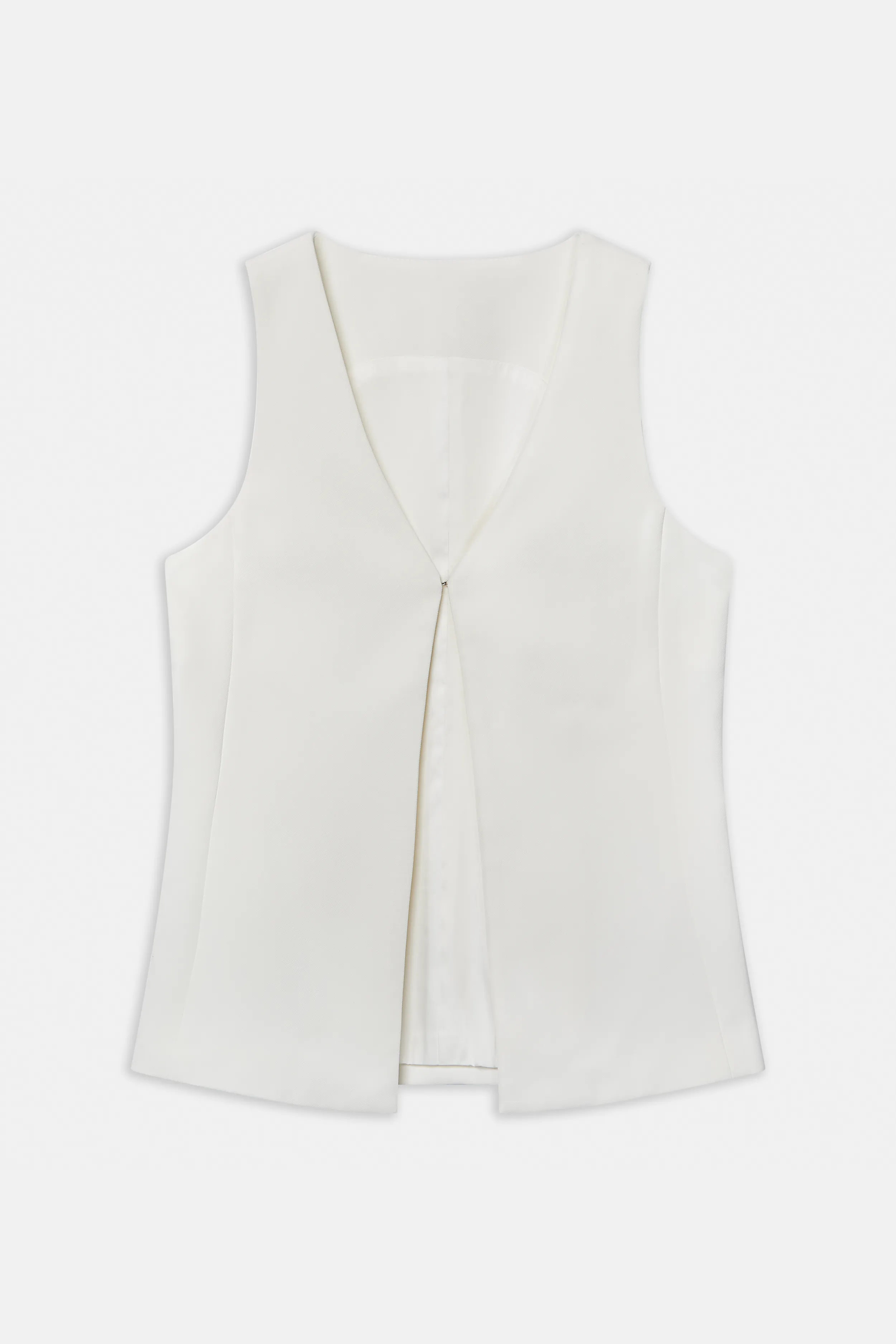 Hook & Eye Waistcoat - White