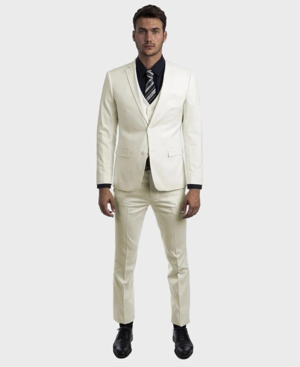 Ivory Ultra Slim Fit 3-Piece Prom Suit