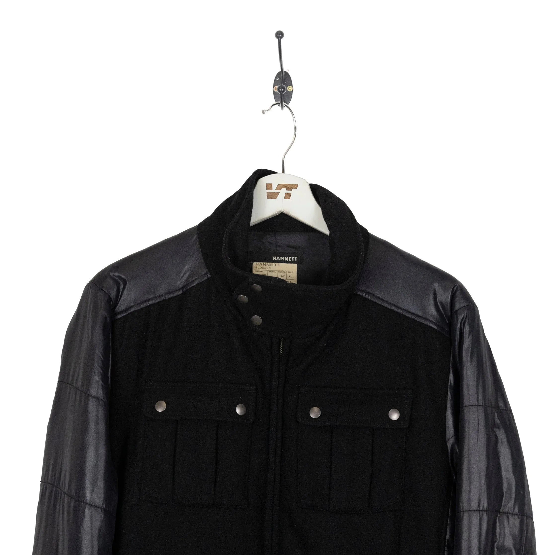 Katharine Hamnett Wool Paneled Pocket Detail Quilted Jacket