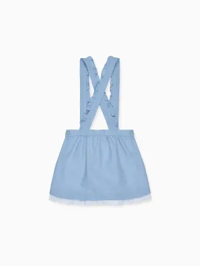 Light Blue Agata Girl Pinafore Skirt