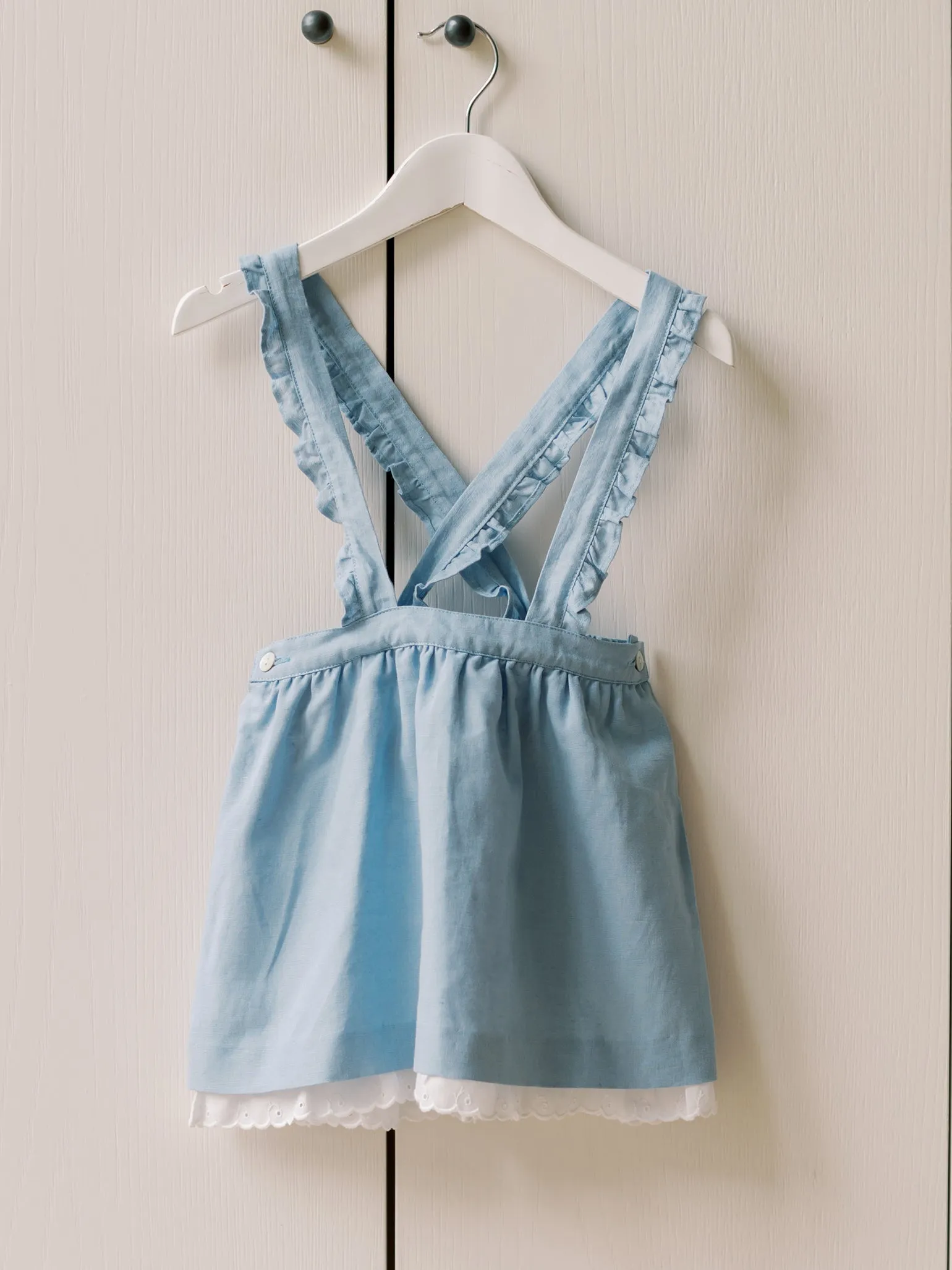 Light Blue Agata Girl Pinafore Skirt