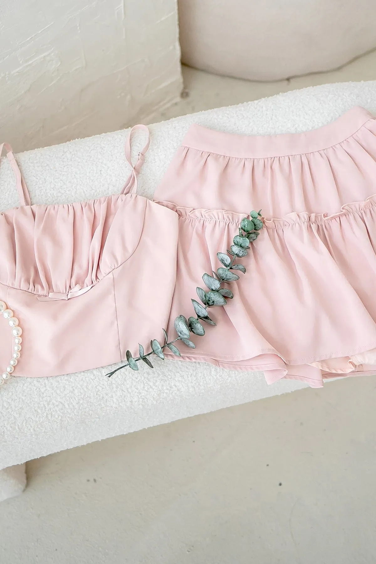 LOVEA RUFFLES SKORTS IN PINK