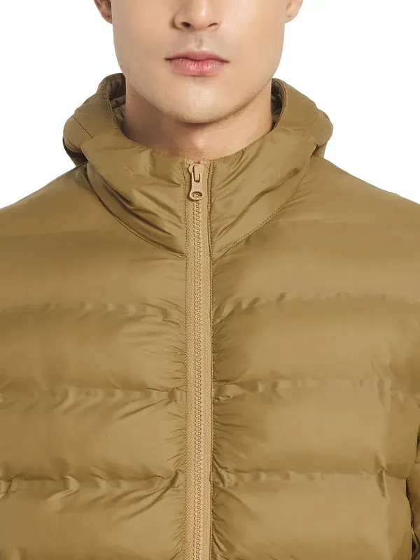 Mettle Men Yellow Solid Puffer Jacket