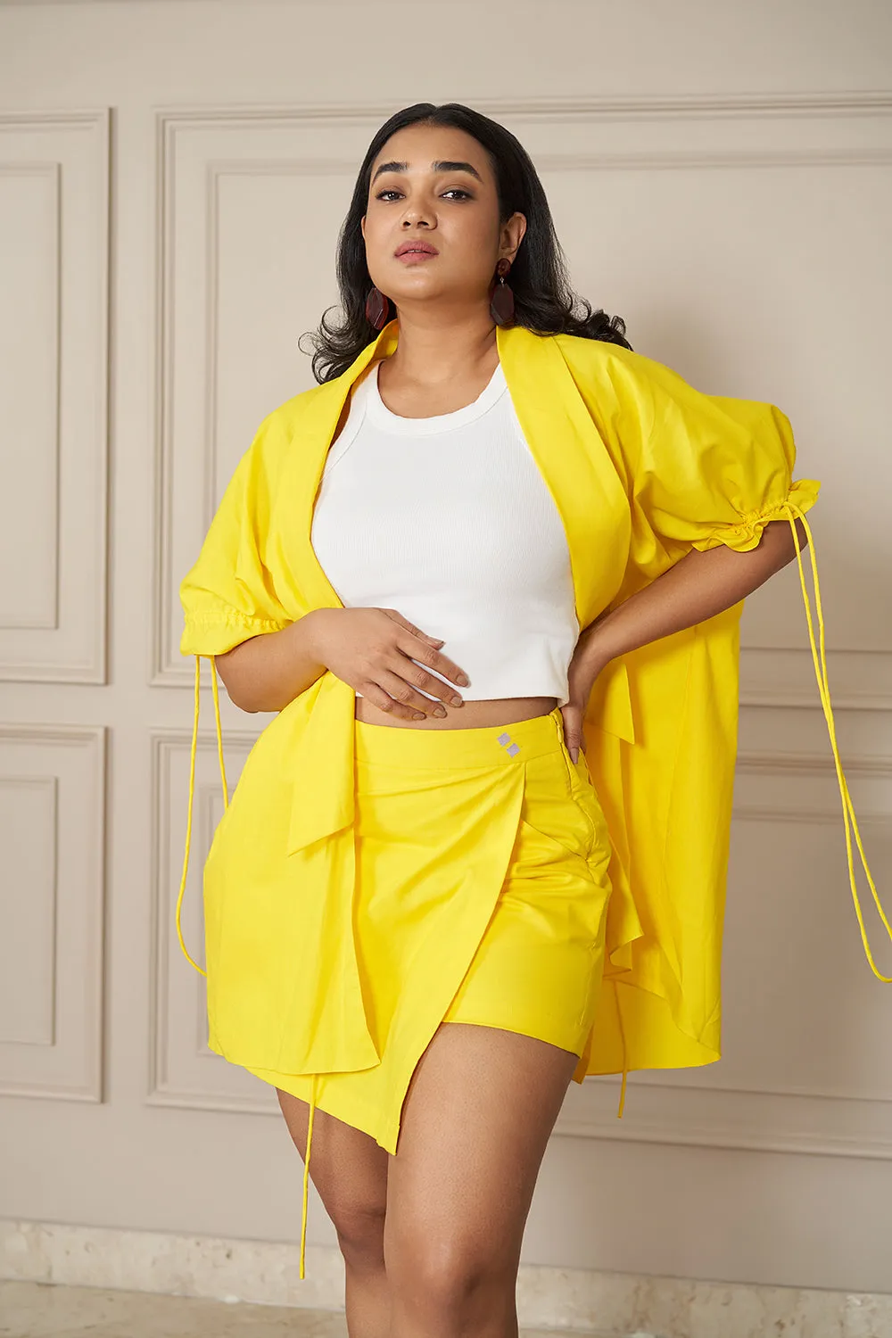 NEON YELLOW INCLUSIVE POPLIN  SKORTS