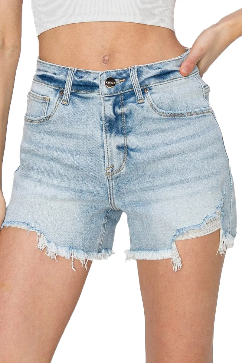 Risen Jeans - High Rise Distressed Shorts - RDS6071