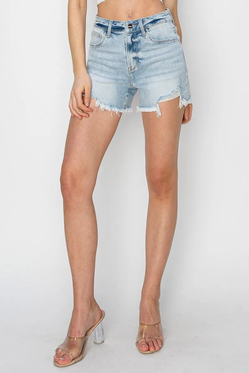 Risen Jeans - High Rise Distressed Shorts - RDS6071