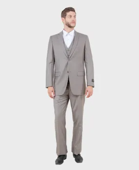 Sand Modern Fit 3-Piece Suit