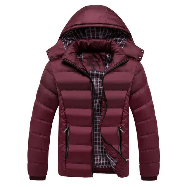 Solid Color Male Puffer Jacket (4 colors)