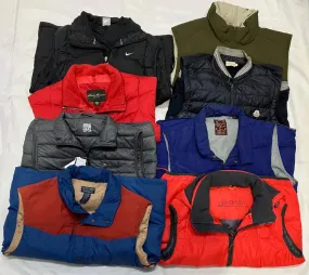 The North Face, Polo, Nike, Adidas Puffer Waistcoat - 12 Pieces