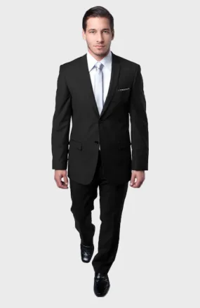 Two Button Black Slim Fit Suit