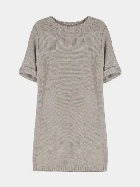 Wholesale Grey Round Neck Plain Cut Out Casual Dresses