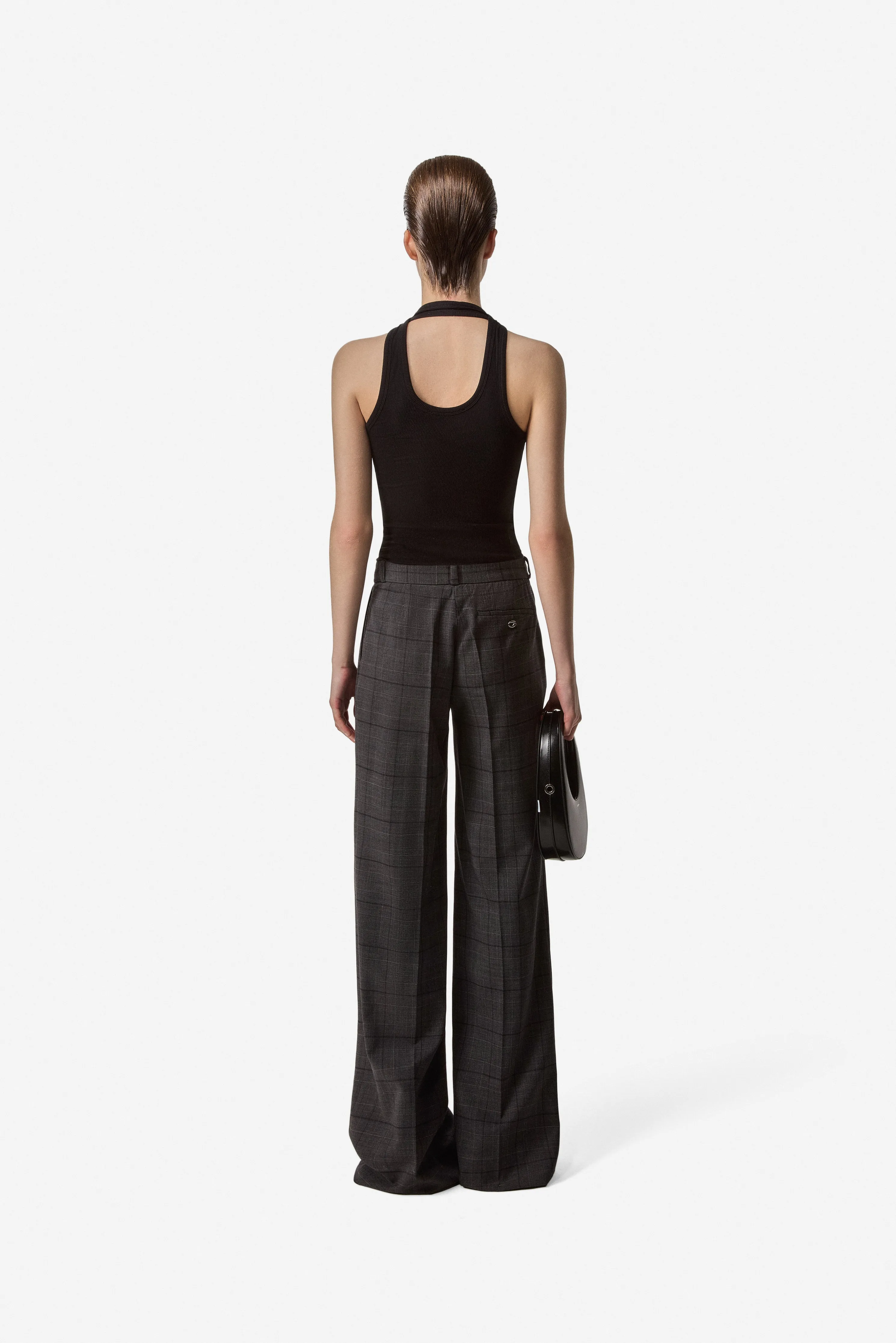 Wide Leg Tailored Trousers