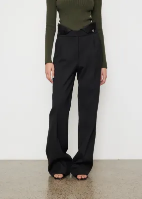 Wide Leg Tuxedo Trousers